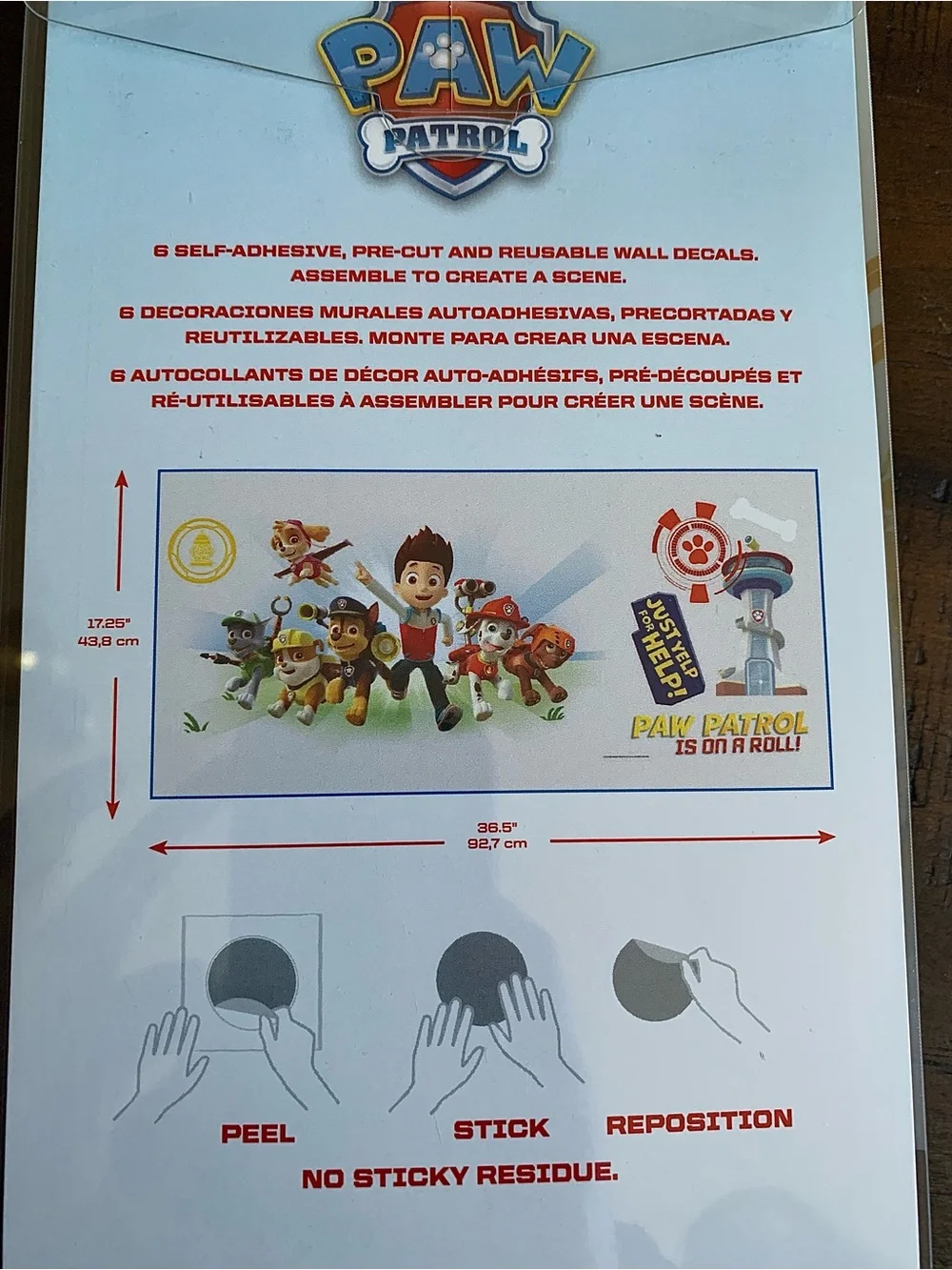 Nickelodeon Paw Patrol Green & Blue Character Wall Decals